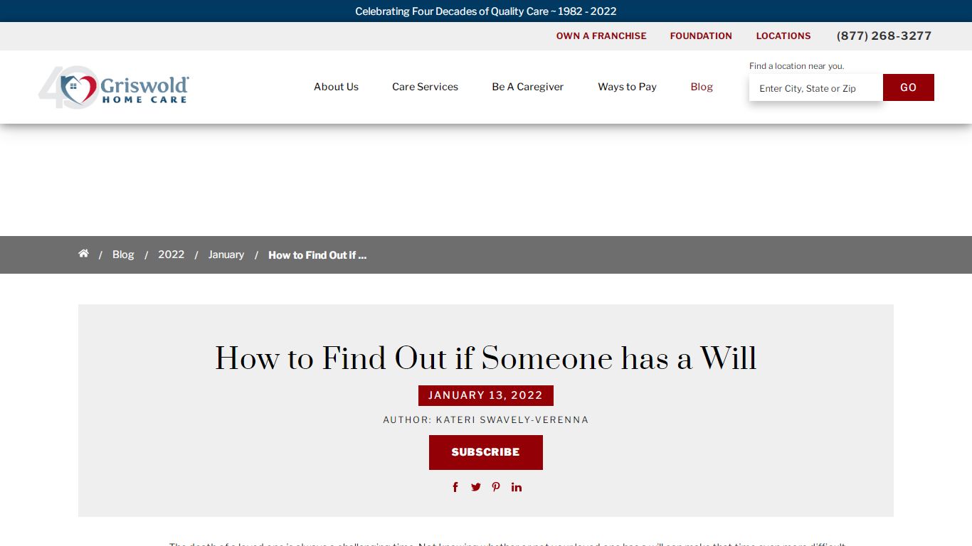 How to Find Out if Someone has a Will - griswoldhomecare.com