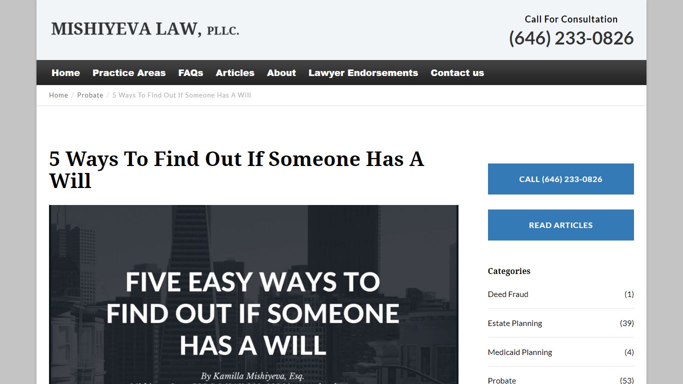 5 Ways To Find Out If Someone Has A Will - Mishiyeva Law, PLLC.