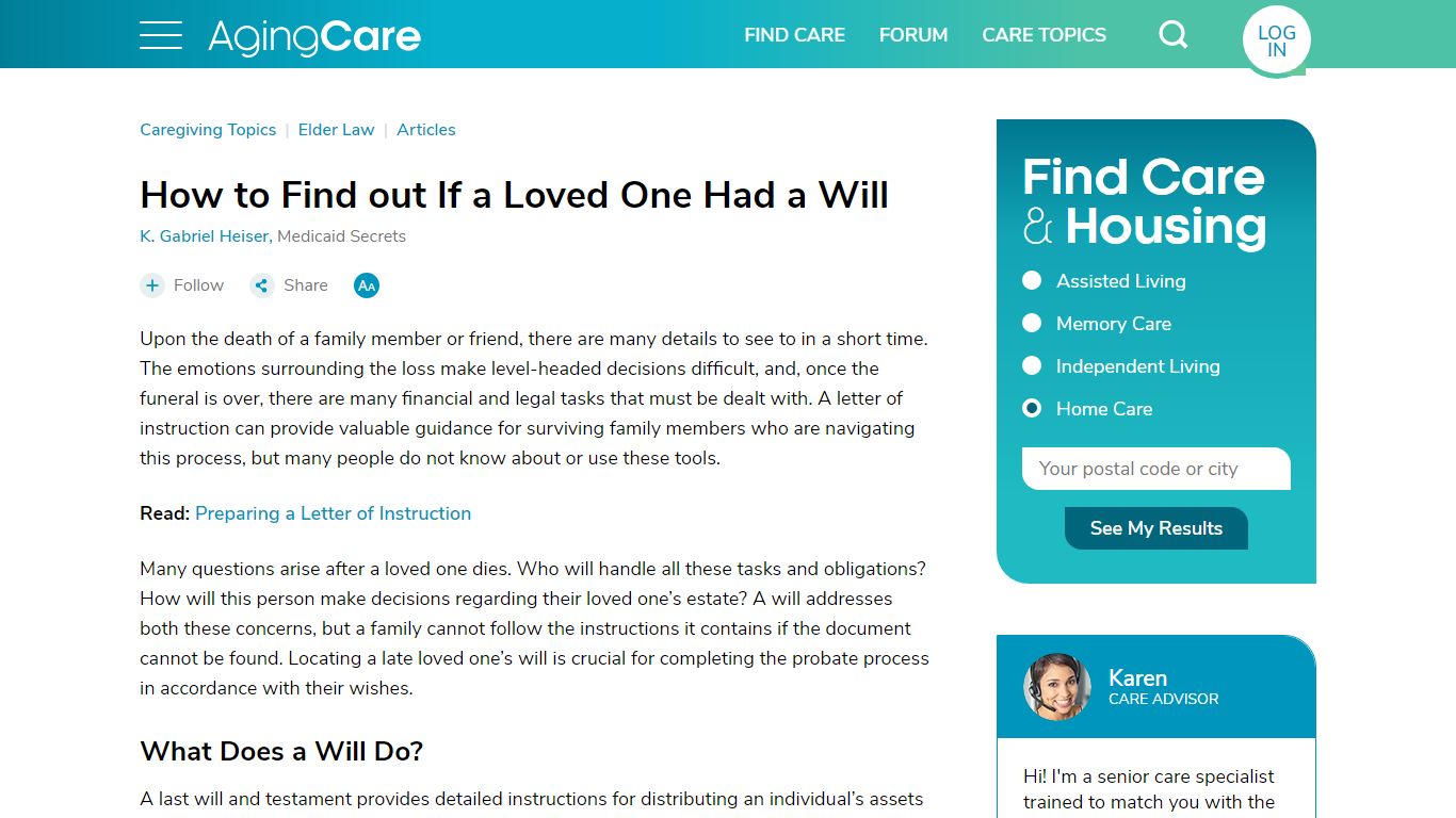 How to Find out If a Loved One Had a Will - AgingCare.com
